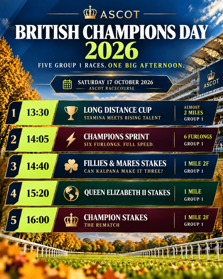 Ascot British Champions Long Distance Cup Race Schedule