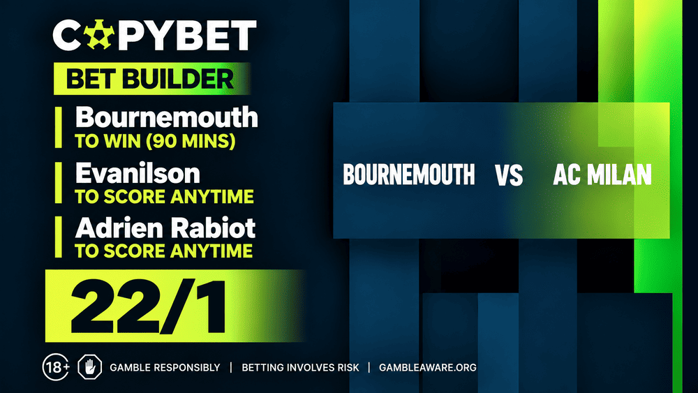 Bournemouth vs AC Milan Bet Builder Tips