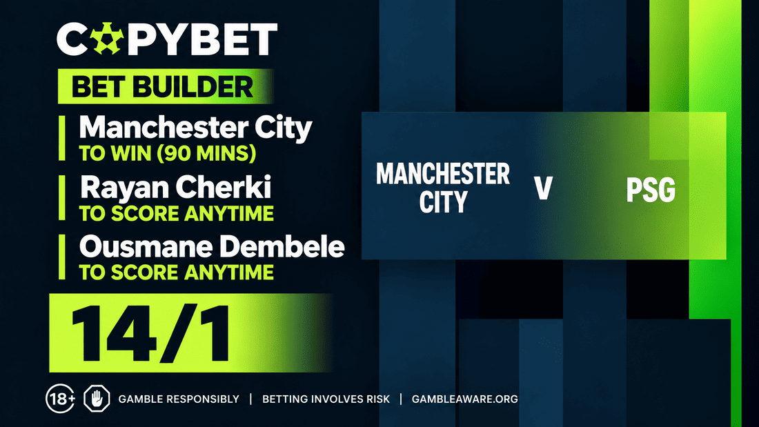 Manchester City vs Paris Saint-Germain Bet Builder